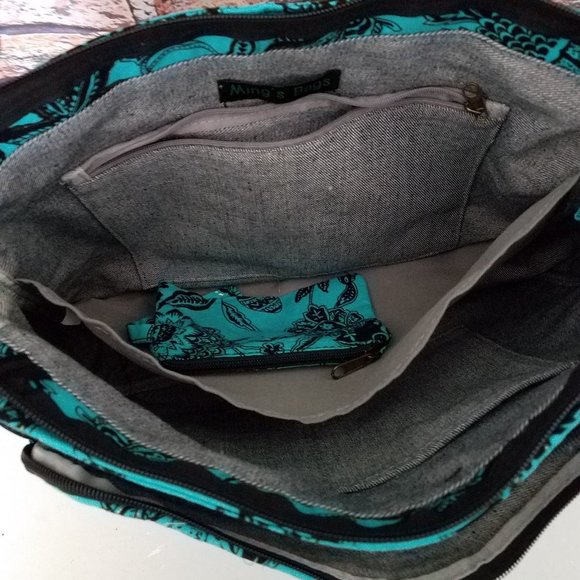 Large Double Compartment Organizer Shoulder Bag - Picture 5 of 6